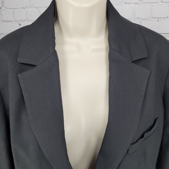 We The Free Free People Black Buttoned Cropped Notch Blazer Jacket Size Small S - Picture 7 of 14